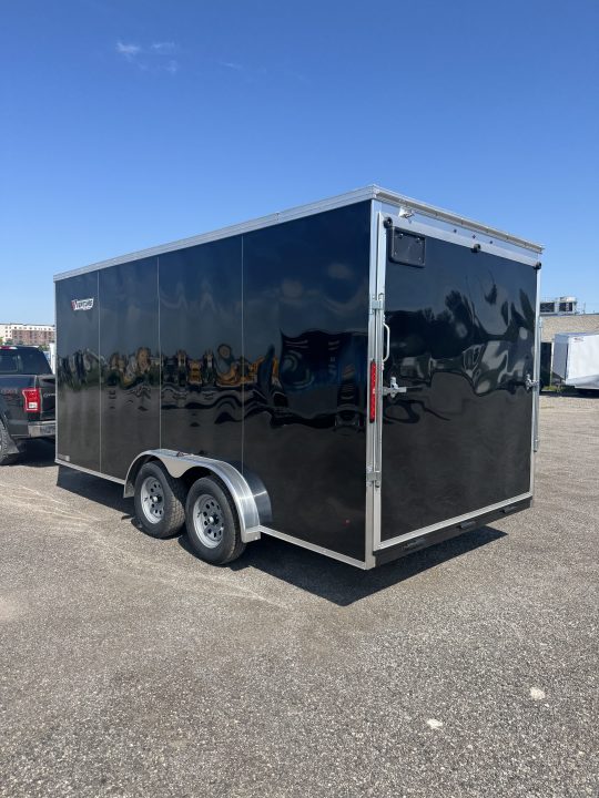New NEW 2026 7.5X16 ENCLOSED CARGO TRAILER, 7' INSIDE HEIGHT, REAR RAMP - MADE IN CANADA