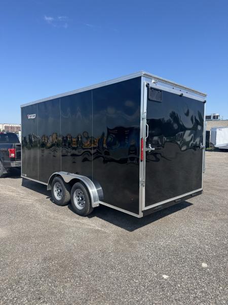 New NEW 2026 7.5X16 ENCLOSED CARGO TRAILER, 7' INSIDE HEIGHT, REAR RAMP - MADE IN CANADA