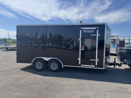 New NEW 2026 7.5X16 ENCLOSED CARGO TRAILER, 7' INSIDE HEIGHT, REAR RAMP - MADE IN CANADA