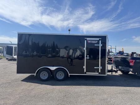 New NEW 2026 7.5X16 ENCLOSED CARGO TRAILER, 7' INSIDE HEIGHT, REAR RAMP - MADE IN CANADA