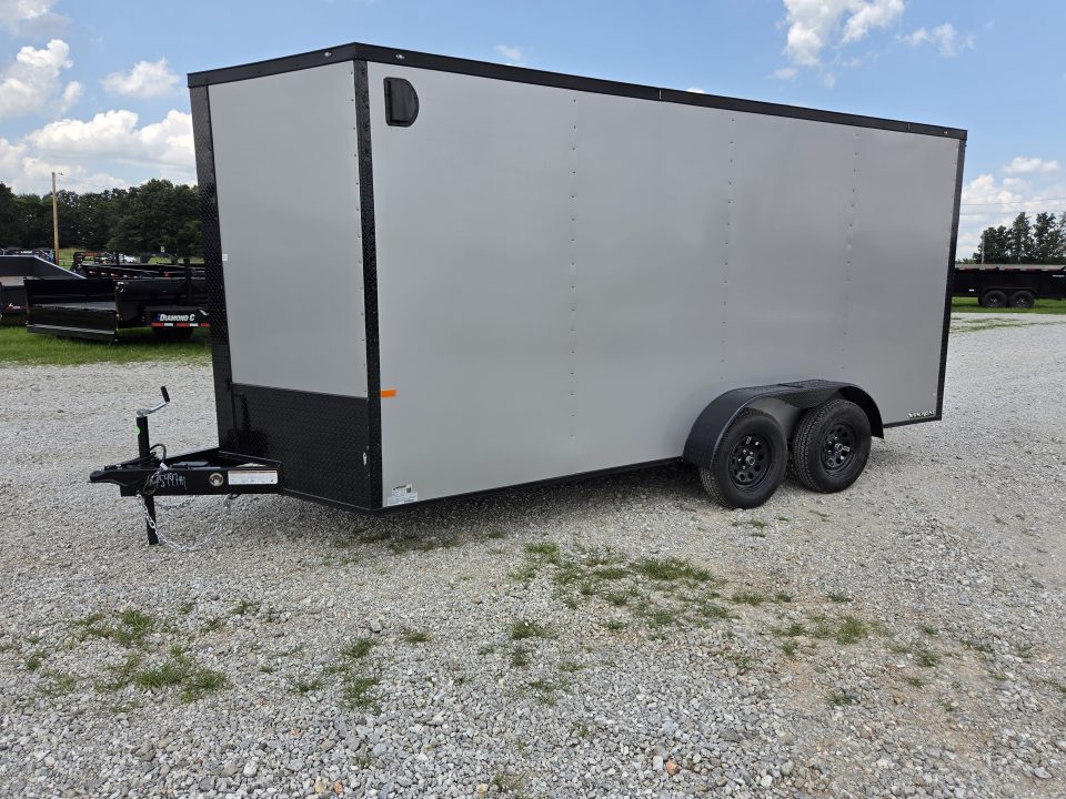 New 2026 Rock Solid 7X16 TANDEM 7K CARGO W/BLACKOUT TRIM 7' HEIGHT & RAMP DOOR