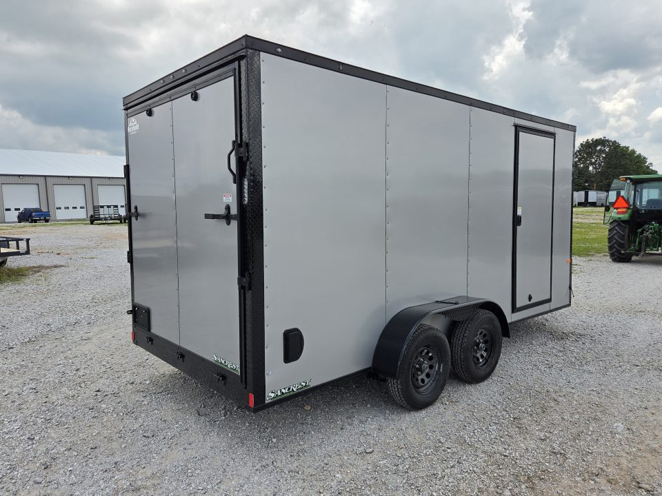 New 2026 Rock Solid 7X16 TANDEM 7K CARGO W/BLACKOUT TRIM 7' HEIGHT & RAMP DOOR