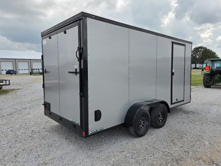 New 2026 Rock Solid 7X16 TANDEM 7K CARGO W/BLACKOUT TRIM 7' HEIGHT & RAMP DOOR