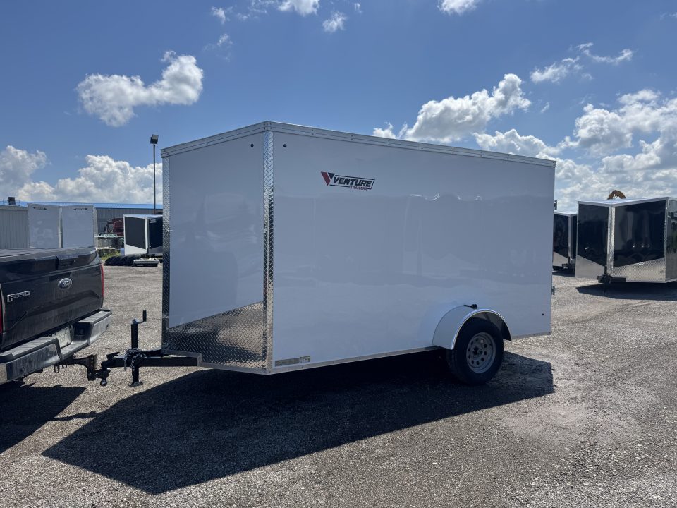 New NEW 2026 6X12 ENCLOSED TRAILER, REAR RAMP. MADE IN CANADA