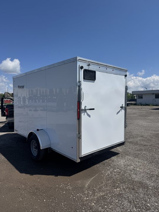 New NEW 2026 6X12 ENCLOSED TRAILER, REAR RAMP. MADE IN CANADA