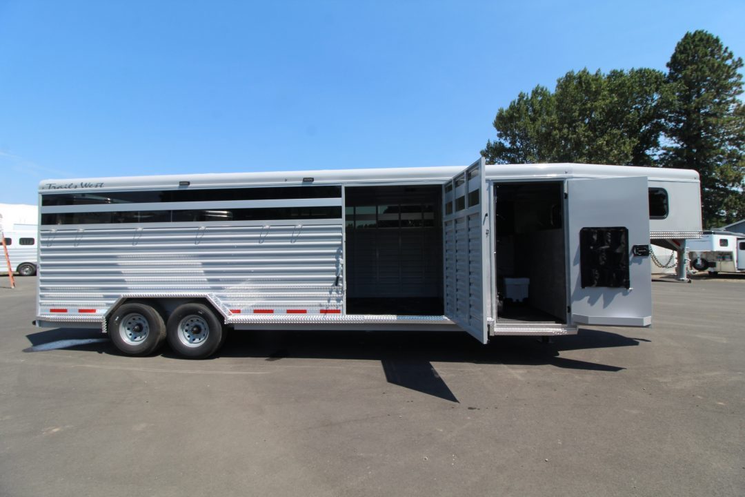 New 2027 Trails West Hotshot 25' w/ Tack Room & Plexi-glass Stock / Stock Combo Trailer