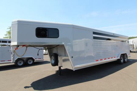 New 2027 Trails West Hotshot 25' w/ Tack Room & Plexi-glass Stock / Stock Combo Trailer