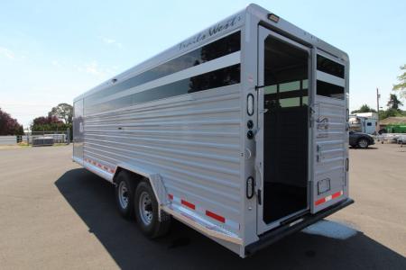 New 2027 Trails West Hotshot 25' w/ Tack Room & Plexi-glass Stock / Stock Combo Trailer
