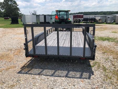 Used 2025 Lamar 83X14 TANDEM 7K UTILITY W / 2FT DOVE & 3FT RAMP GATE