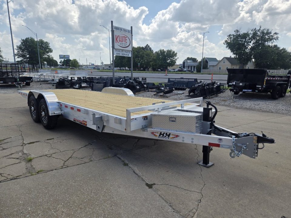 New 2026 H&H Trailers 82x22 Aluminum Electric Tilt Speed Loader 14K Equipment Trailer