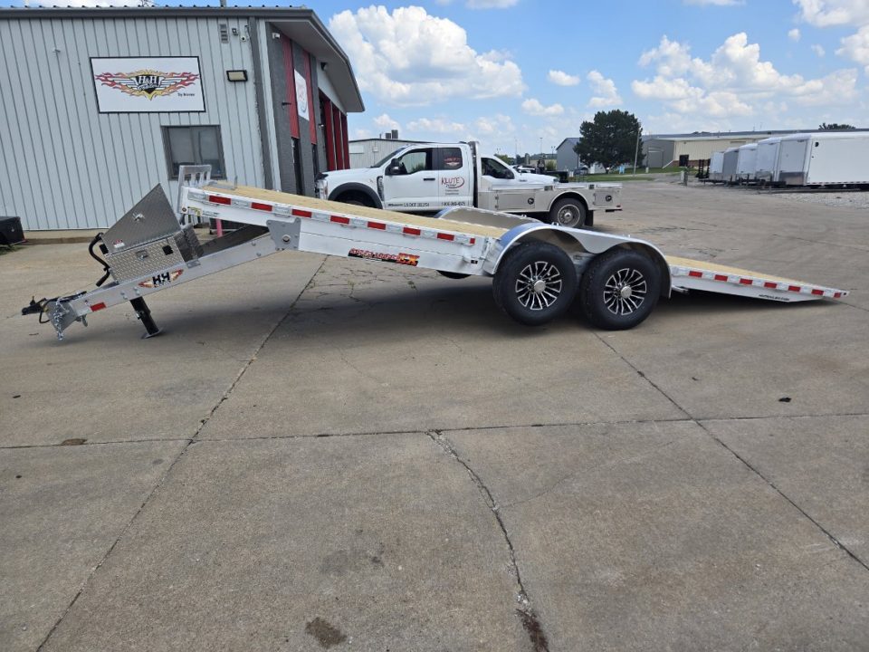 New 2026 H&H Trailers 82x22 Aluminum Electric Tilt Speed Loader 14K Equipment Trailer