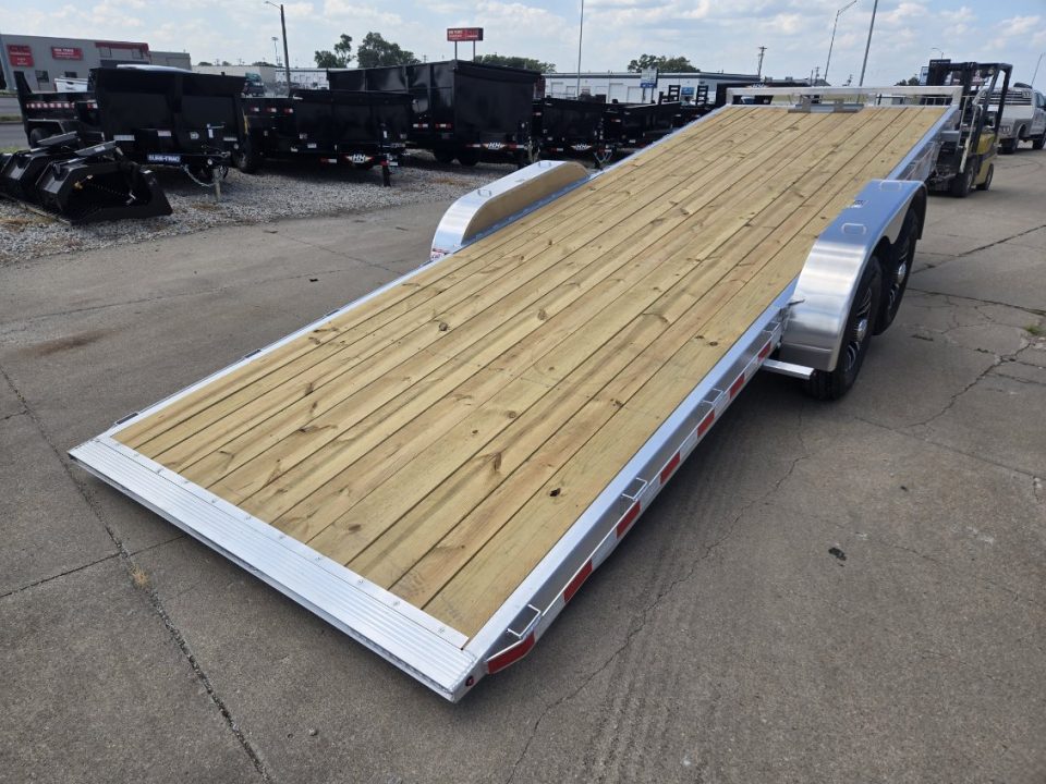 New 2026 H&H Trailers 82x22 Aluminum Electric Tilt Speed Loader 14K Equipment Trailer