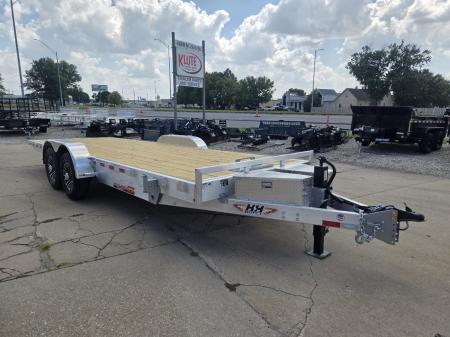 New 2026 H&H Trailers 82x22 Aluminum Electric Tilt Speed Loader 14K Equipment Trailer
