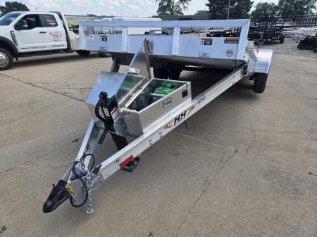 New 2026 H&H Trailers 82x22 Aluminum Electric Tilt Speed Loader 14K Equipment Trailer