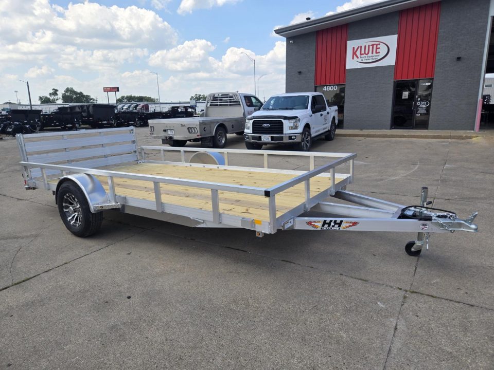 New 2027 H&H Trailers 82x14 Aluminum Rail Side 5K Utility Trailer