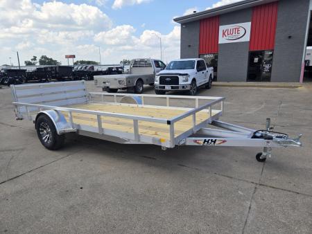 New 2027 H&H Trailers 82x14 Aluminum Rail Side 5K Utility Trailer