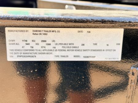 New 2027 Diamond T 8.5-28 Tandem Dual Deckover Pintle Equipment Hauler 25.9K GVWR