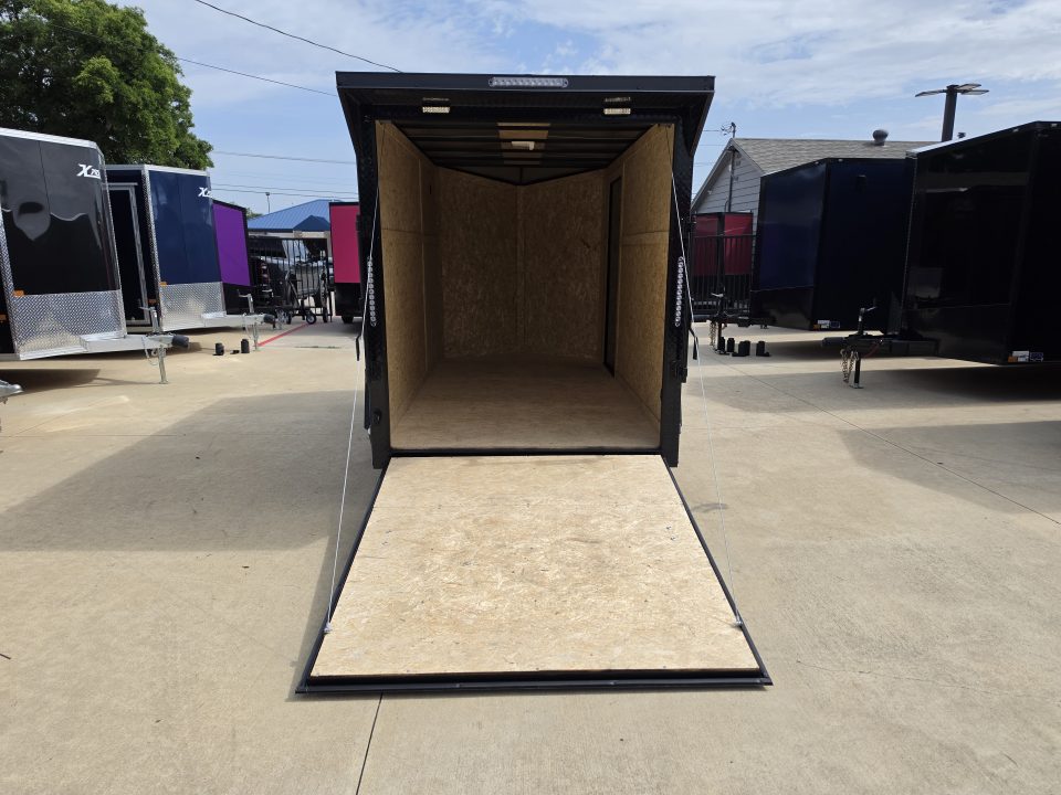 New 2026 New 6x12 SA Screwless Enclosed Trailer | Blackout | Spoiler Package | .08 Polycor | Dexter Axle | 1176