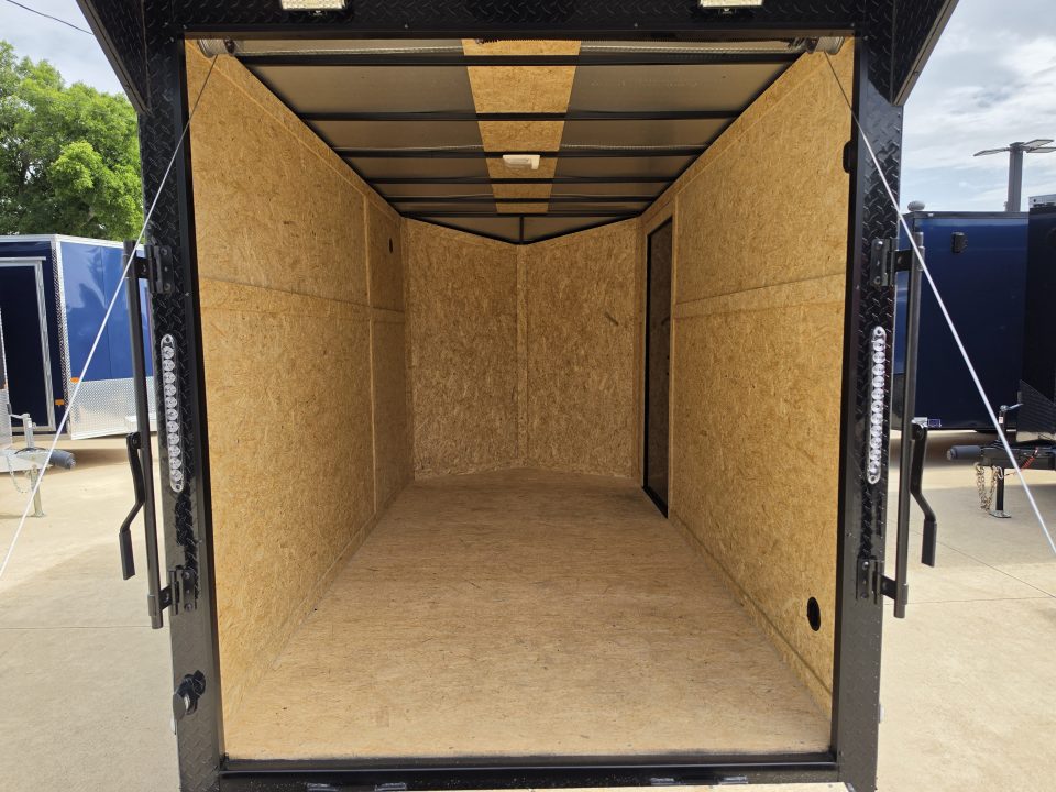 New 2026 New 6x12 SA Screwless Enclosed Trailer | Blackout | Spoiler Package | .08 Polycor | Dexter Axle | 1176