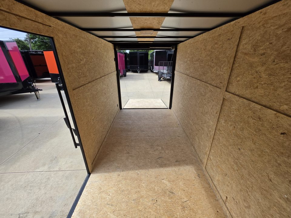 New 2026 New 6x12 SA Screwless Enclosed Trailer | Blackout | Spoiler Package | .08 Polycor | Dexter Axle | 1176