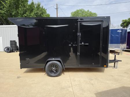 New 2026 New 6x12 SA Screwless Enclosed Trailer | Blackout | Spoiler Package | .08 Polycor | Dexter Axle | 1176