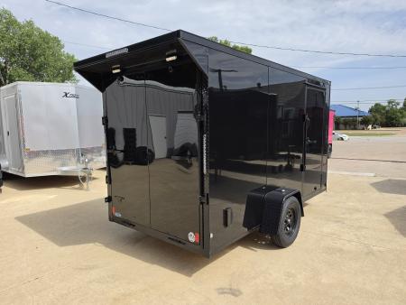 New 2026 New 6x12 SA Screwless Enclosed Trailer | Blackout | Spoiler Package | .08 Polycor | Dexter Axle | 1176