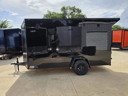 New 2026 New 6x12 SA Screwless Enclosed Trailer | Blackout | Spoiler Package | .08 Polycor | Dexter Axle | 1176