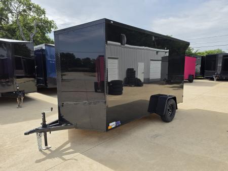 New 2026 New 6x12 SA Screwless Enclosed Trailer | Blackout | Spoiler Package | .08 Polycor | Dexter Axle | 1176