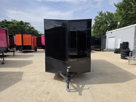 New 2026 New 6x12 SA Screwless Enclosed Trailer | Blackout | Spoiler Package | .08 Polycor | Dexter Axle | 1176