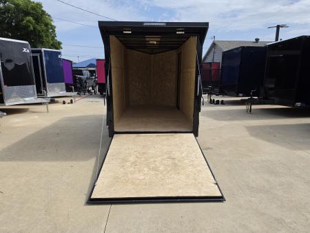New 2026 New 6x12 SA Screwless Enclosed Trailer | Blackout | Spoiler Package | .08 Polycor | Dexter Axle | 1176