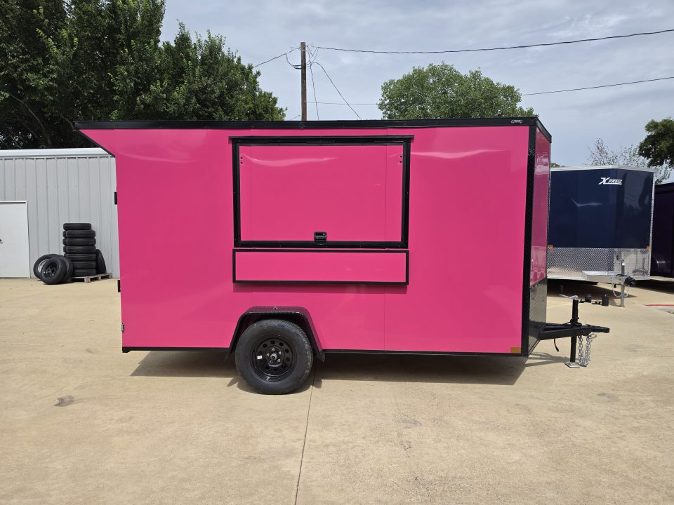 New 2026 New 6x12 SA Screwless Vending Enclosed Trailer | Blackout | Spoiler Package | .08 Polycor | Dexter Axle | 1177
