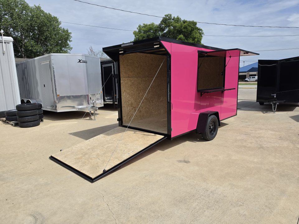 New 2026 New 6x12 SA Screwless Vending Enclosed Trailer | Blackout | Spoiler Package | .08 Polycor | Dexter Axle | 1177