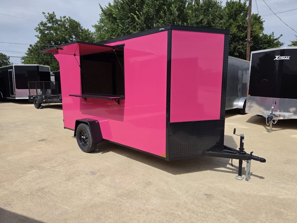 New 2026 New 6x12 SA Screwless Vending Enclosed Trailer | Blackout | Spoiler Package | .08 Polycor | Dexter Axle | 1177