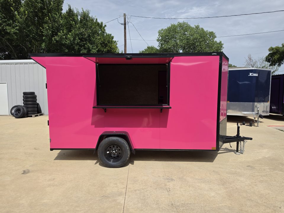New 2026 New 6x12 SA Screwless Vending Enclosed Trailer | Blackout | Spoiler Package | .08 Polycor | Dexter Axle | 1177