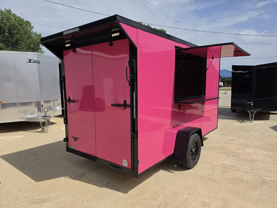 New 2026 New 6x12 SA Screwless Vending Enclosed Trailer | Blackout | Spoiler Package | .08 Polycor | Dexter Axle | 1177