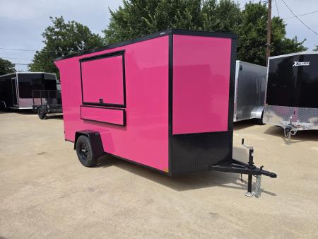 New 2026 New 6x12 SA Screwless Vending Enclosed Trailer | Blackout | Spoiler Package | .08 Polycor | Dexter Axle | 1177