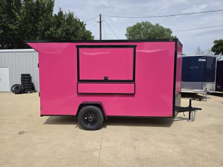 New 2026 New 6x12 SA Screwless Vending Enclosed Trailer | Blackout | Spoiler Package | .08 Polycor | Dexter Axle | 1177
