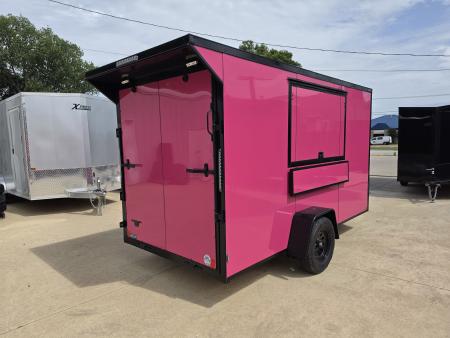 New 2026 New 6x12 SA Screwless Vending Enclosed Trailer | Blackout | Spoiler Package | .08 Polycor | Dexter Axle | 1177
