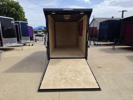 New 2026 New 6x12 SA Screwless Vending Enclosed Trailer | Blackout | Spoiler Package | .08 Polycor | Dexter Axle | 1177