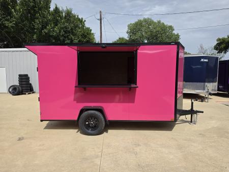 New 2026 New 6x12 SA Screwless Vending Enclosed Trailer | Blackout | Spoiler Package | .08 Polycor | Dexter Axle | 1177