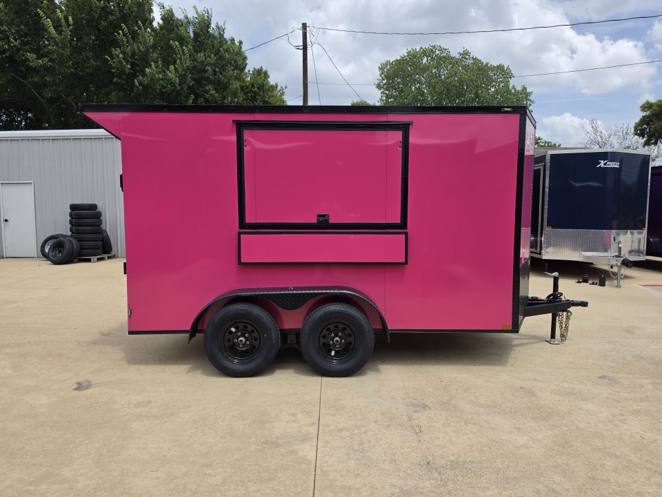 New 2027 New 6x12 TA Screwless Enclosed Vending Trailer | Blackout | Spoiler Package | .08 Polycor | California | 1179