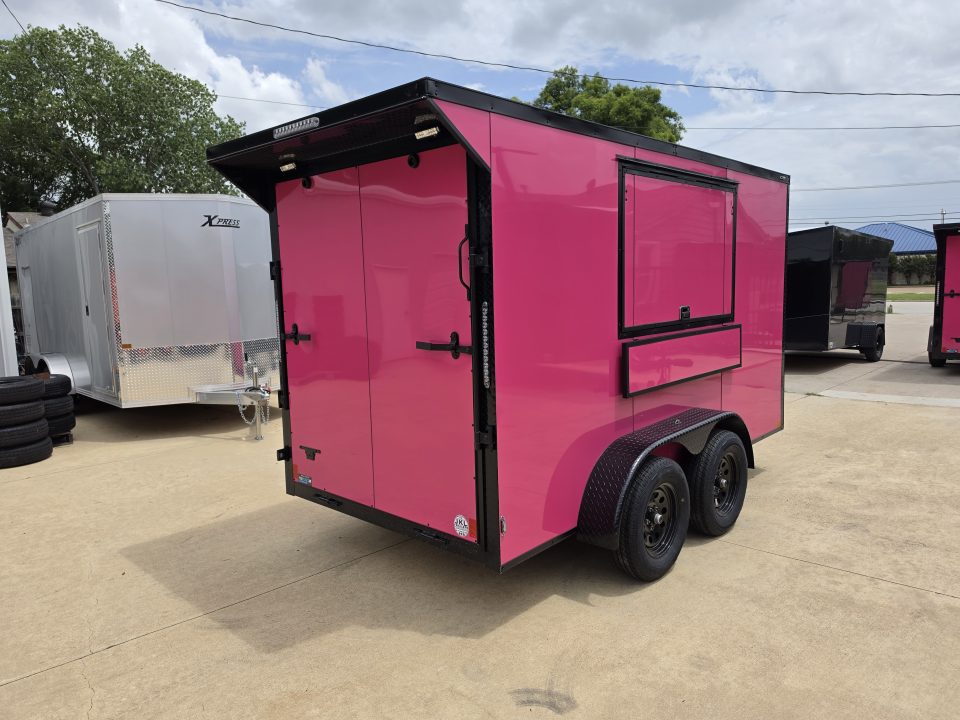 New 2027 New 6x12 TA Screwless Enclosed Vending Trailer | Blackout | Spoiler Package | .08 Polycor | California | 1179