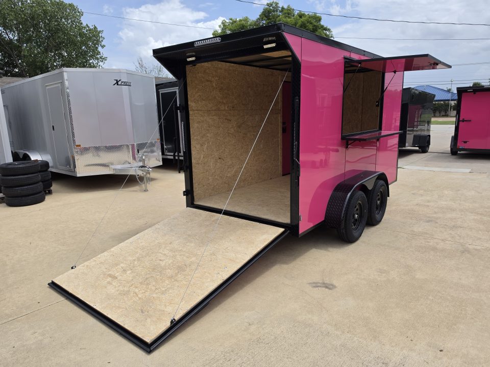 New 2027 New 6x12 TA Screwless Enclosed Vending Trailer | Blackout | Spoiler Package | .08 Polycor | California | 1179