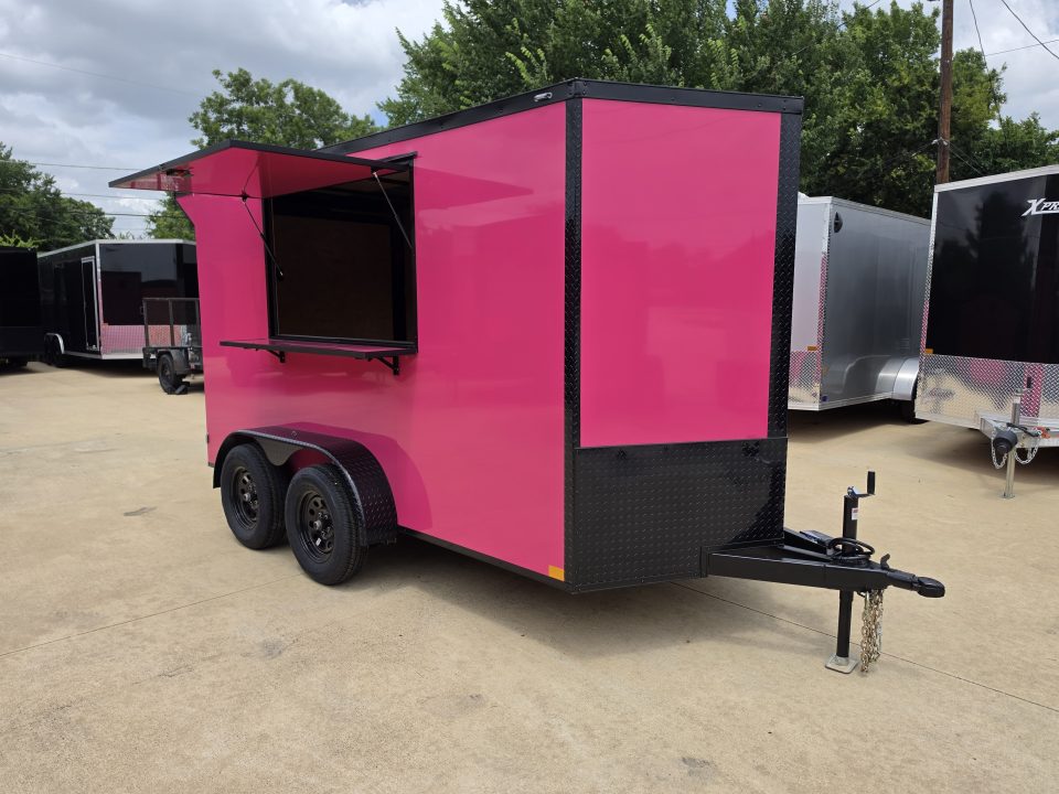 New 2027 New 6x12 TA Screwless Enclosed Vending Trailer | Blackout | Spoiler Package | .08 Polycor | California | 1179