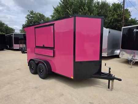 New 2027 New 6x12 TA Screwless Enclosed Vending Trailer | Blackout | Spoiler Package | .08 Polycor | California | 1179