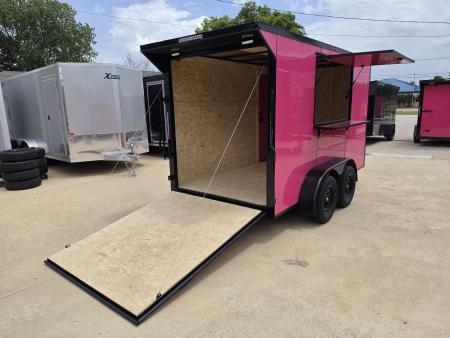 New 2027 New 6x12 TA Screwless Enclosed Vending Trailer | Blackout | Spoiler Package | .08 Polycor | California | 1179