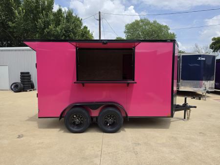 New 2027 New 6x12 TA Screwless Enclosed Vending Trailer | Blackout | Spoiler Package | .08 Polycor | California | 1179
