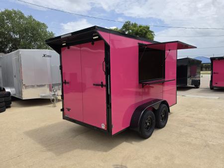 New 2027 New 6x12 TA Screwless Enclosed Vending Trailer | Blackout | Spoiler Package | .08 Polycor | California | 1179