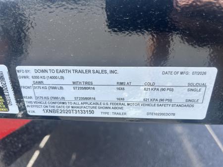 New 2026 Down 2 Earth Trailers DTE10220EDO7B Equipment Trailer