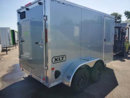 New 2027 ALCOM 6X12 TA 7000 LB GVWR ALUMINUM Cargo / Enclosed Trailer WITH 6'4" INTERIOR HEIGHT, BRAKES ON BOTH AXLES, 1 PIECE ALUMINUM ROOF, SCREWLESS EXTERIOR